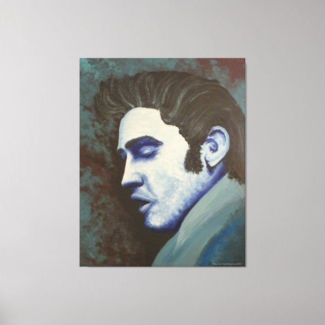"Blue Elvis", by David C Brannon Canvas Print (Front)