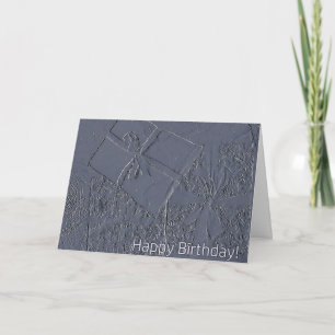 Blue Embossed Birthday Card for anyone.