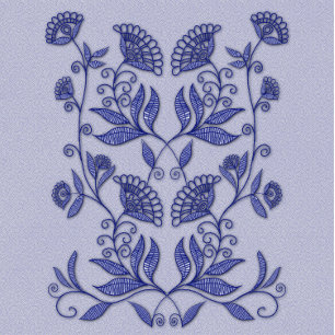 Blue embroidery notebook