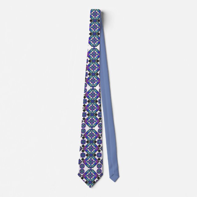 Blue Embroidery Tie (Front)