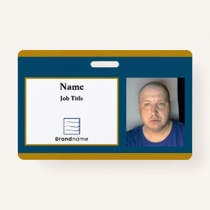 Blue Employee ID Badge