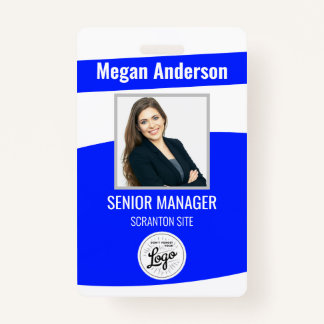 Blue Employee Photo ID ID Badge