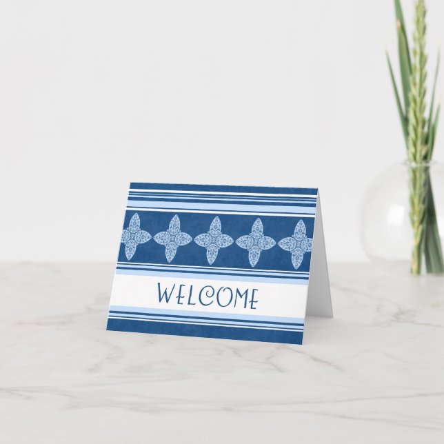 Blue Employee Welcome to the Team Card (Front)