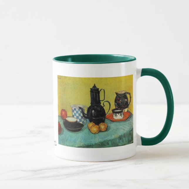 Blue Enamel Coffee Pot by Vincent van Gogh Mug (Right)