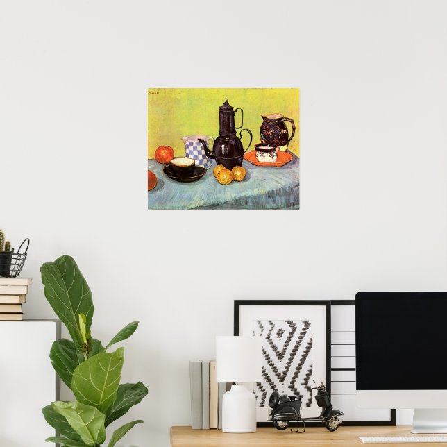 Blue Enamel Coffeepot by Vincent van Gogh Poster (Home Office)