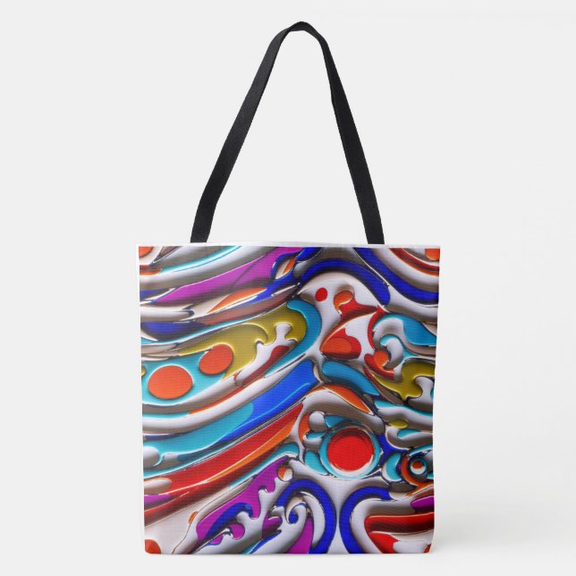 Blue Enamel Tote Bag (Front)