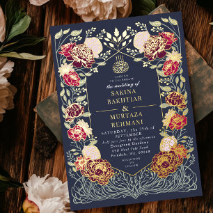 Blue Enchanted Garden Floral Muslim Wedding 