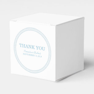 Blue Encircled Round Favour Boxes