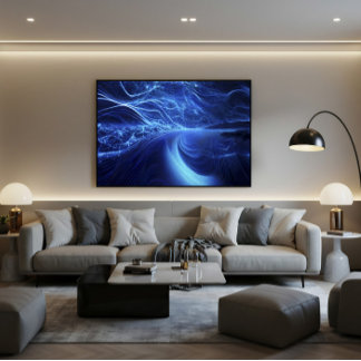 Blue Energy Flow Canvas Print