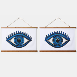 Blue Energy Symbols for Peaceful Spaces Hanging Tapestry