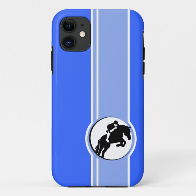 Blue Equestrian Case-Mate iPhone Case (Back)