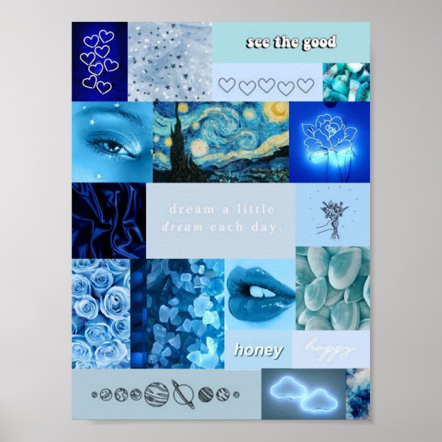 blue esthetic poster (Front)