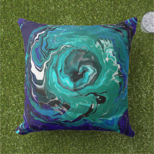 Blue Eternity   Abstract Art Cushion