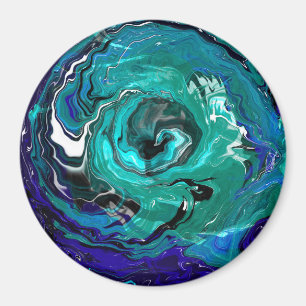 Blue Eternity Abstract Art Magnet