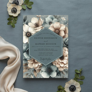 Blue Ethereal Wedding Invitation