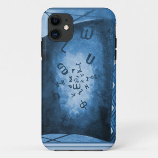 Blue Ethiopian Letters Art Case-Mate iPhone Case