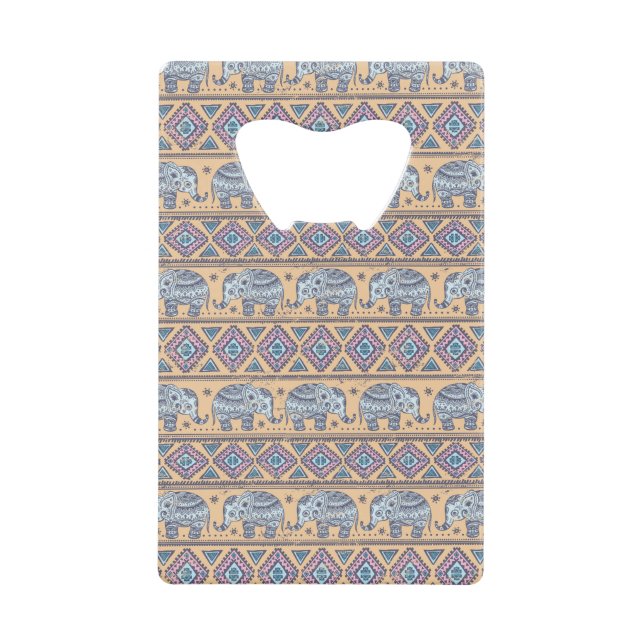 Blue Ethnic Elephant Tribal Pattern (Front)