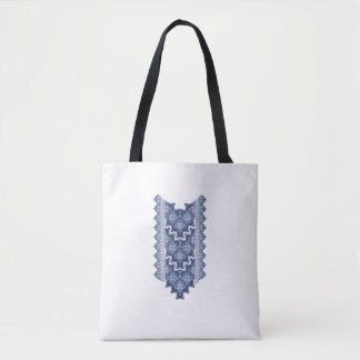 Blue Ethnic Pattern Tote Bag