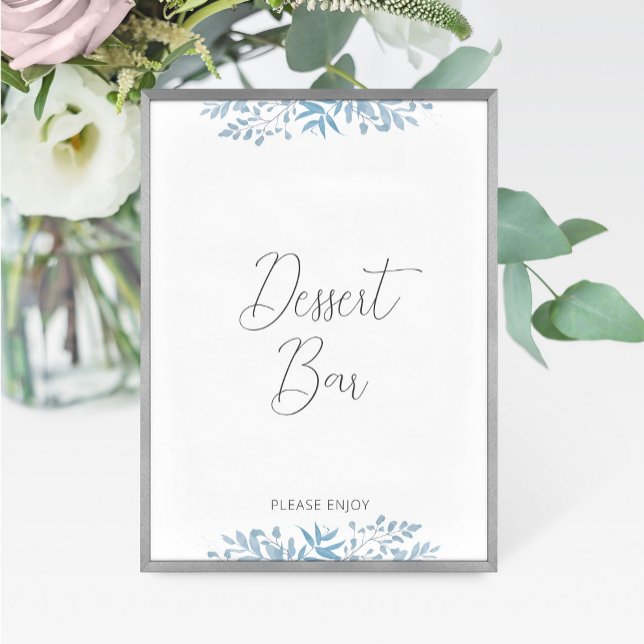 Blue Eucalyptus Wedding Dessert Bar Sign (Creator Uploaded)