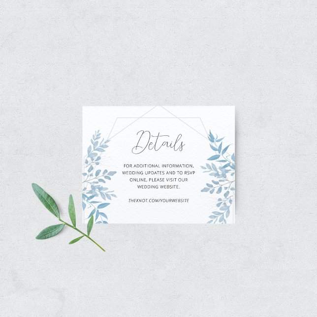 Blue Eucalyptus Wedding Details Enclosure Card (Creator Uploaded)