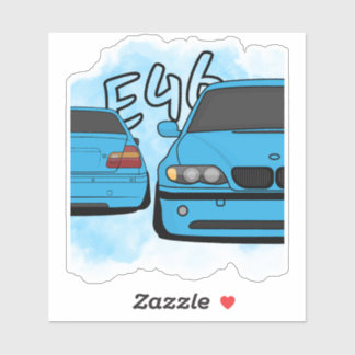 Blue European Sports Sedan Cartoon Car Enthusiast