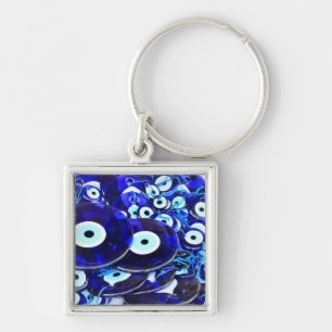 Blue Evil Eye amulets Key Ring