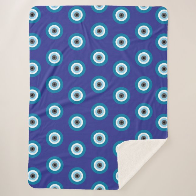 Blue Evil Eye Blanket (Front)