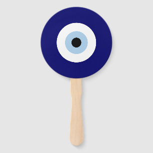Blue Evil Eye Good luck & Protection Symbol Hand Fan