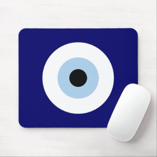 Blue Evil Eye Good luck & Protection Symbol Mouse Pad