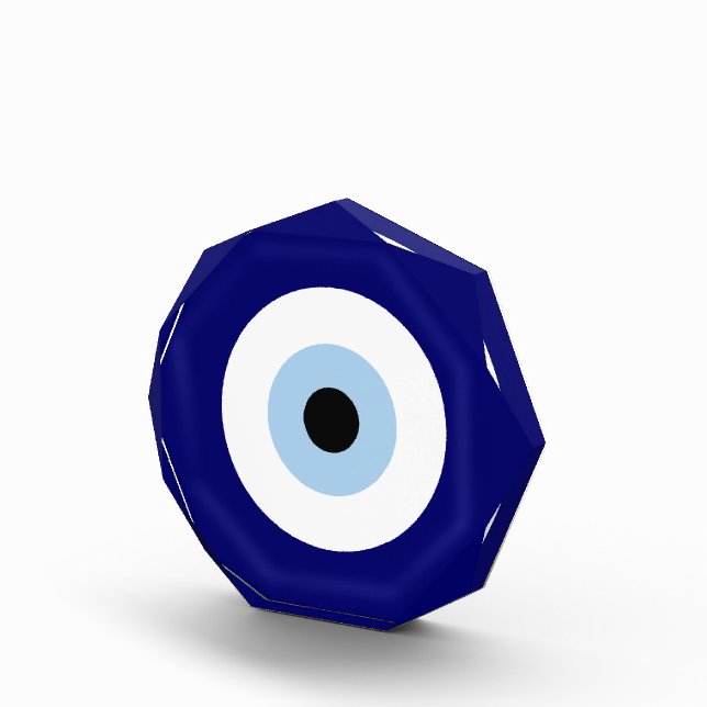 Blue Evil Eye Good luck & Protection Symbol Photo Block (Right)