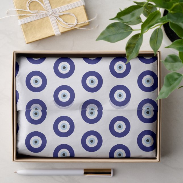 Blue Evil Eye Good luck & Protection Symbol Tissue Paper (Gift)