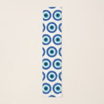 Blue evil eye pattern chiffon scarf design<br><div class="desc">Blue evil eye pattern chiffon scarf design pattern. Custom shawl for neck,  hair or head. Classy fashion accessory for women.</div>