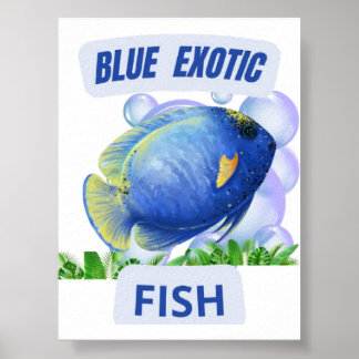 Blue Exotic Fish – Hypnotic Ocean Glow Wall Art