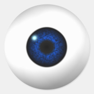 blue eye classic round sticker