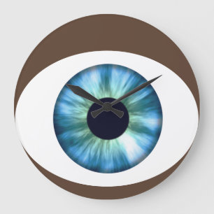 Blue Eye Dark Skin Acrylic Wall Clock