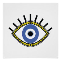 Blue eye, good luck, greek evil eye amulet