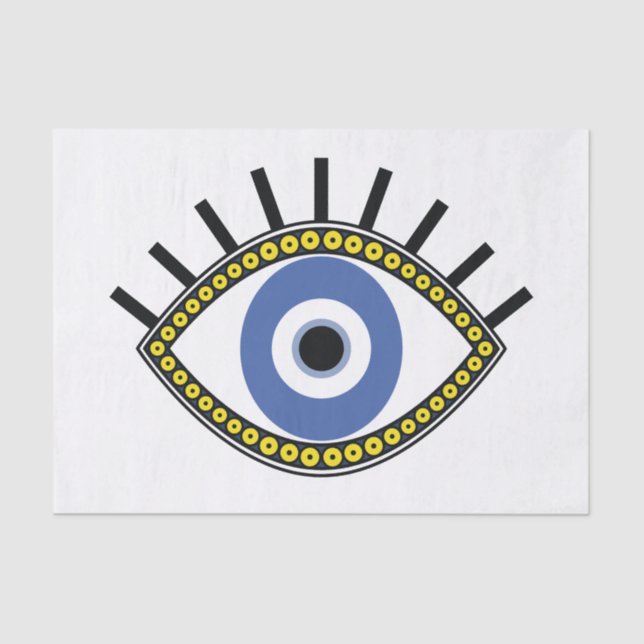 Blue eye good luck protection from evil eye  tissue paper (Front)