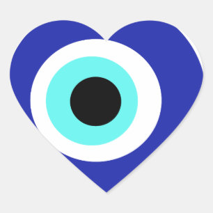 Blue eye heart sticker
