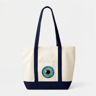 Blue Eye Iris Impulse Cool Custom Tote Bags