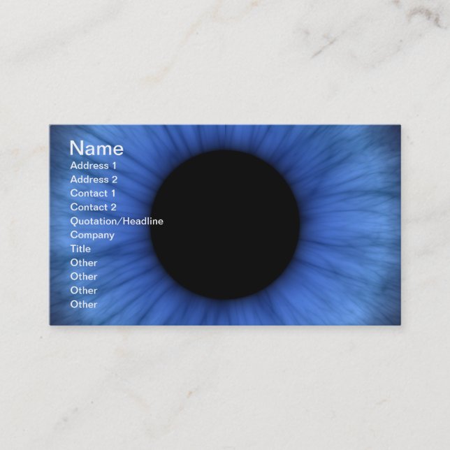 blue eye is cute business card (Front)