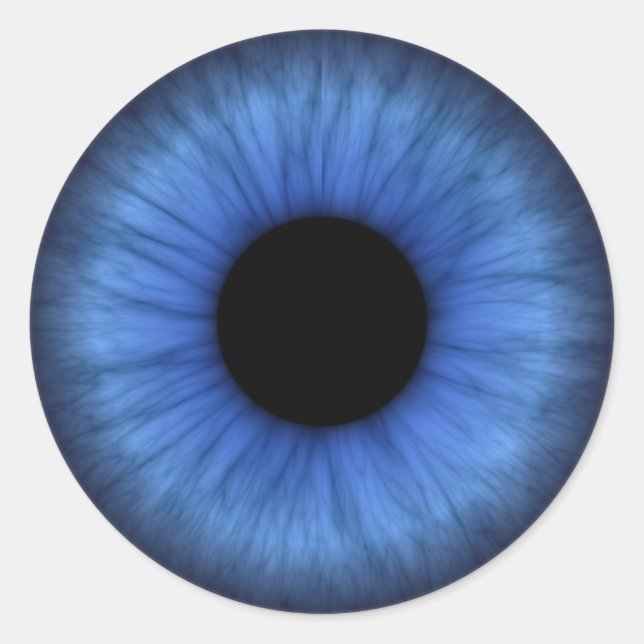 blue eye is cute classic round sticker (Front)