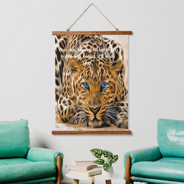 Blue Eye Leopard  Hanging Tapestry (Living Room)