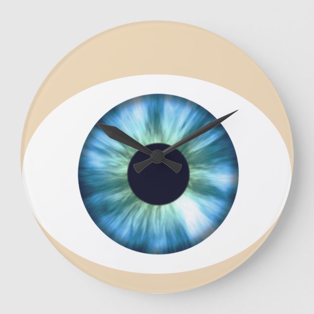 Blue Eye Light Skin Acrylic Wall Clock (Front)