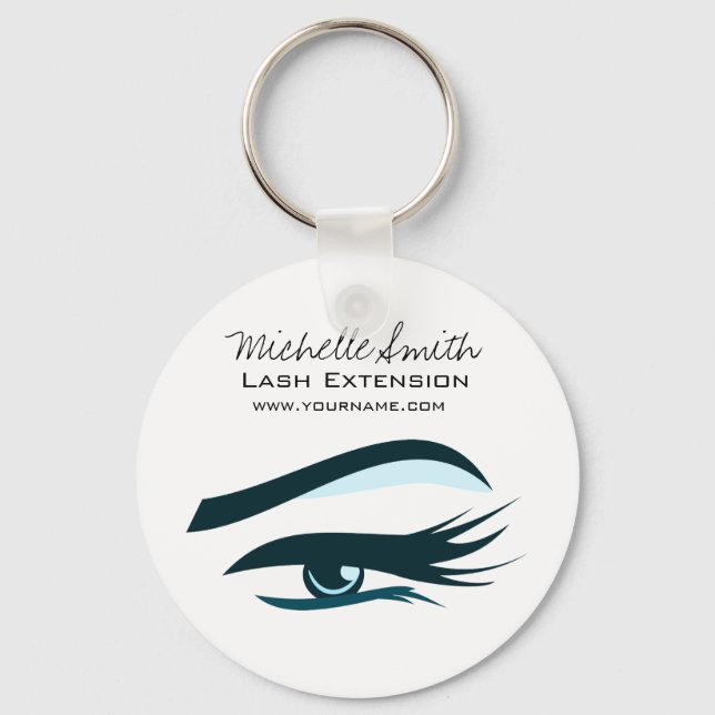 Blue Eye long eyelashes Lash extension  icon Key Ring (Front)