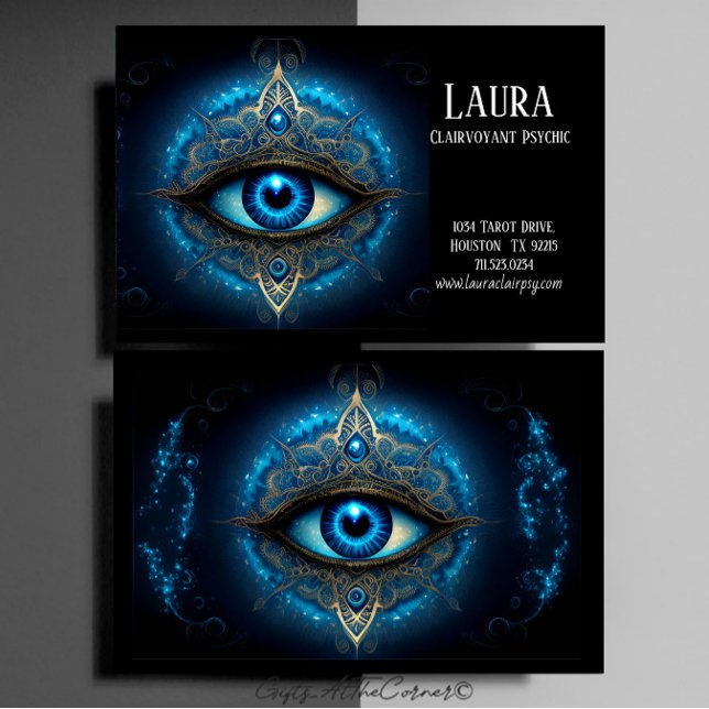 Blue Eye Mandala Clairvoyant Psychic  Business Card (Creator Uploaded)