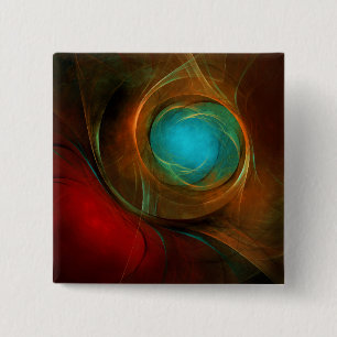 Blue Eye Modern Abstract Fine Art Cool Pattern #16 15 Cm Square Badge