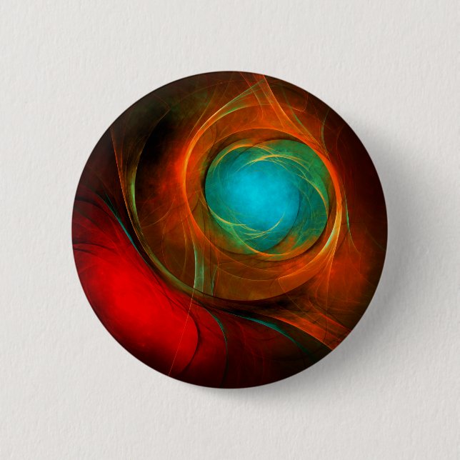 Blue Eye Modern Abstract Fine Art Cool Pattern #16 6 Cm Round Badge (Front)