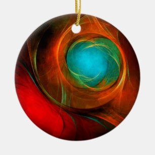 Blue Eye Modern Abstract Fine Art Cool Pattern #16 Ceramic Tree Decoration