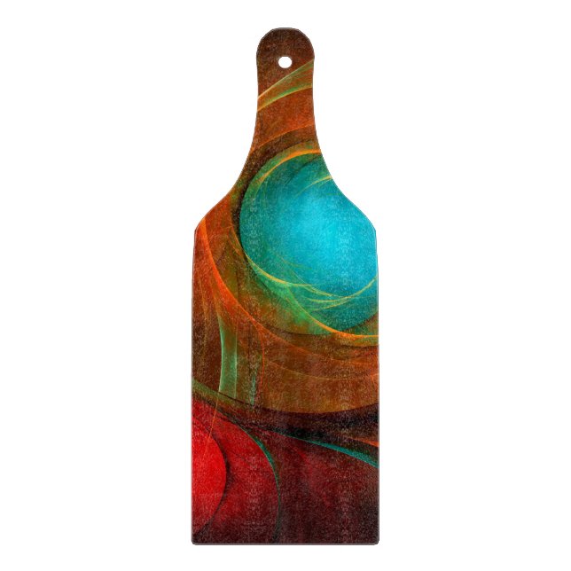 Blue Eye Modern Abstract Fine Art Cool Pattern #16 Cutting Board (Front)