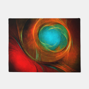 Blue Eye Modern Abstract Fine Art Cool Pattern #16 Doormat